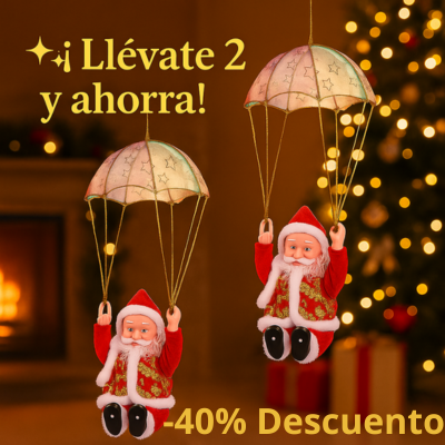 Papa Noel Paracaidas Giratorio navidad