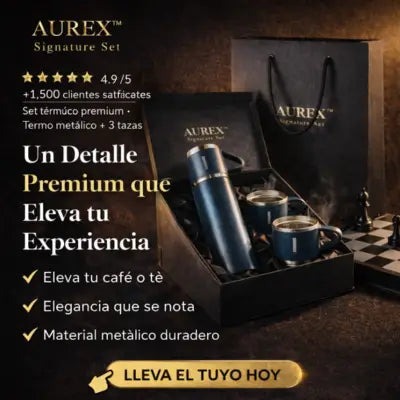 Set Termo Metálico Térmico Tazas X 3