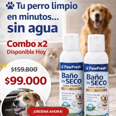 x2 🐶✨ BAÑO EN SECO PARA PERROS