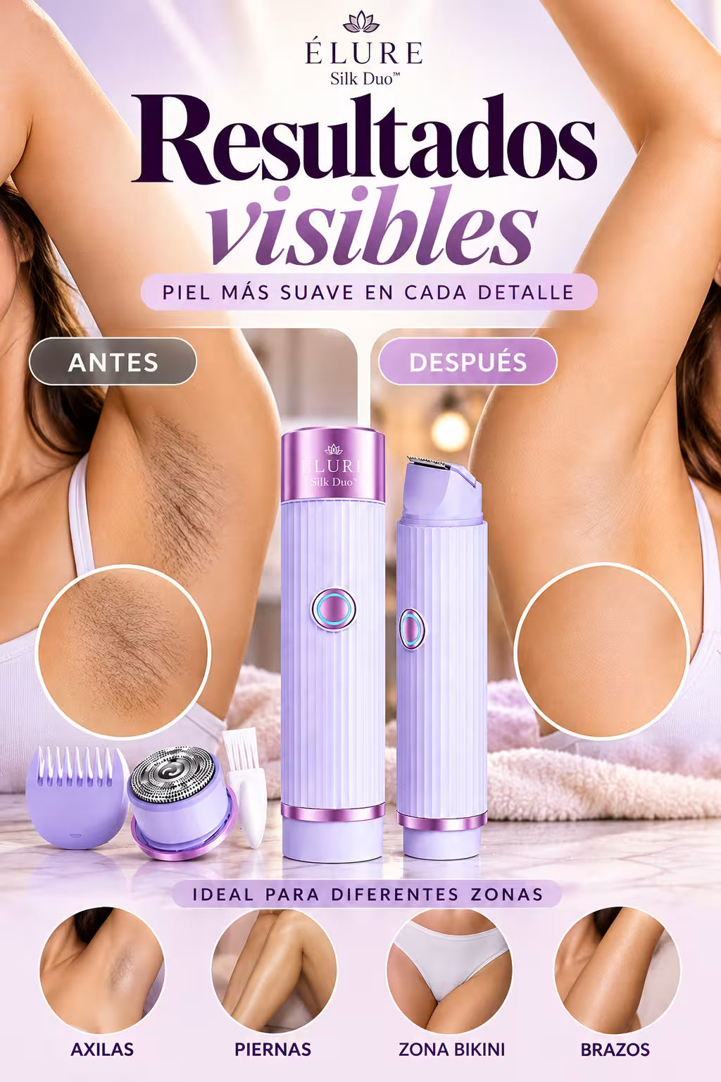 ÉLURE Silk Duo™-Depildora doble cabeza