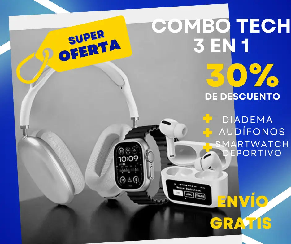 Combo diadema+Reloj+Aud con Pantalla