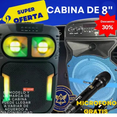 🔊 ¡Sonido potente en cualquier lugar! Cabina 8” + Micrófono ¡Solo por hoy! $199.900