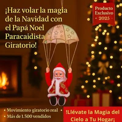 Papa Noel Paracaidas Giratorio navidad