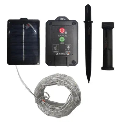 Instalación Alambre 100 Led Solar 10Mts