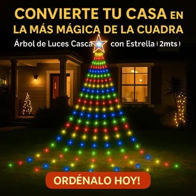 -Estrella Cascada Solar Luces LED
