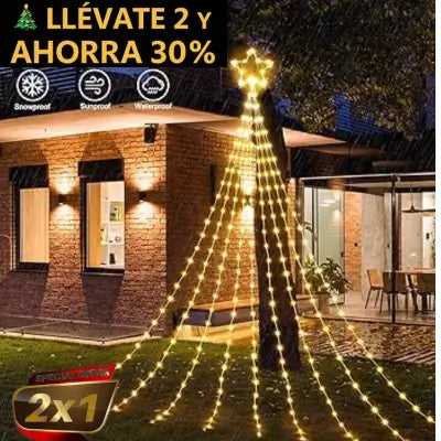 -Estrella Cascada Solar Luces LED