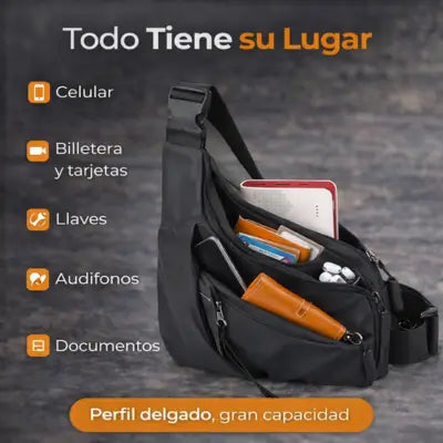 BOLSO DE HOMBRO PARA HOMBRE ANTIROBO IMP