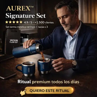Set Termo Metálico Térmico Tazas X 3