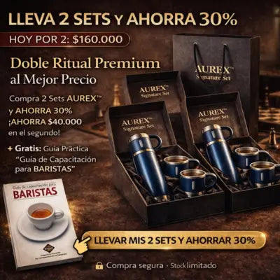 Set Termo Metálico Térmico Tazas X 3