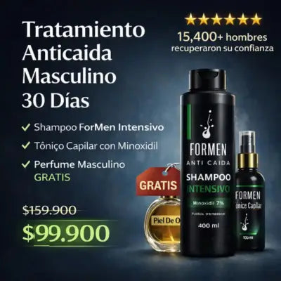 SHAMPOO FOR MEN+TÓNICO+OBSEQUIO