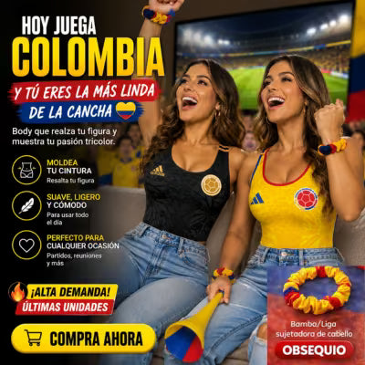 Body Tricolor Luxe + Moña Oficial 🇨🇴