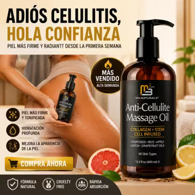 M3naturals Celulitis Oil Massage 400ml X2