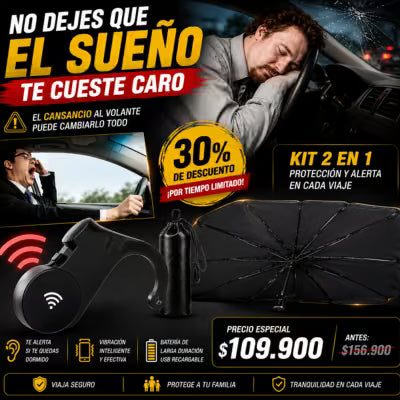 Kit ANTISUEÑO CONDUCTORES+ SOMBRILLA AUTO