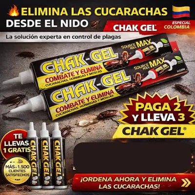 🪳🔥 CHAK GEL® ORIGINAL – PAGA 2 Y LLEVA 3