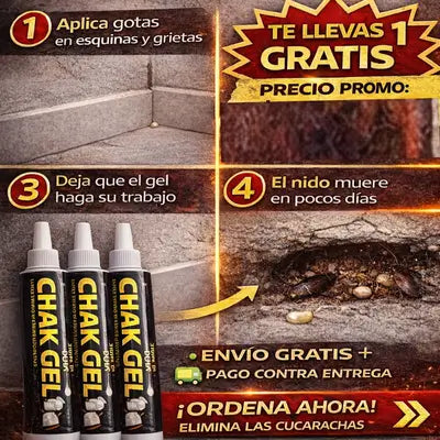🪳🔥 CHAK GEL® ORIGINAL – PAGA 2 Y LLEVA 3