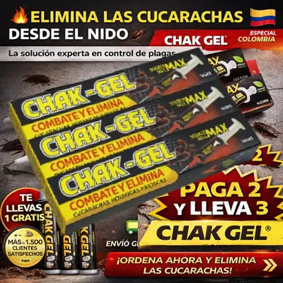 🪳🔥 CHAK GEL® ORIGINAL – PAGA 2 Y LLEVA 3