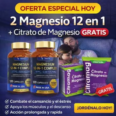 Magnesio 12 en 1 + Citrato de Magnesio GRATIS
