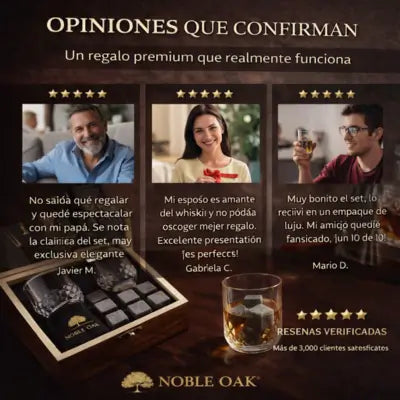 JUEGO SET LUJO PARA WHISKY CON PIEDRAS