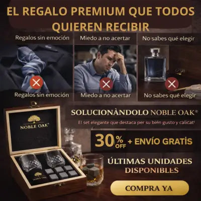 JUEGO SET LUJO PARA WHISKY CON PIEDRAS