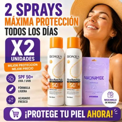 2 PROTECTORES SOLAR SPRAY BIOAQUA