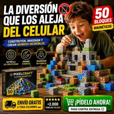 Bloques magnéticos estilo pixel pack 50