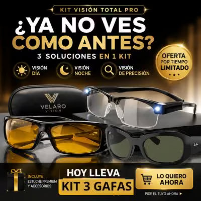 KIT 3 GAFAS VISIÓN TOTAL+ ESTUCHE GRATIS