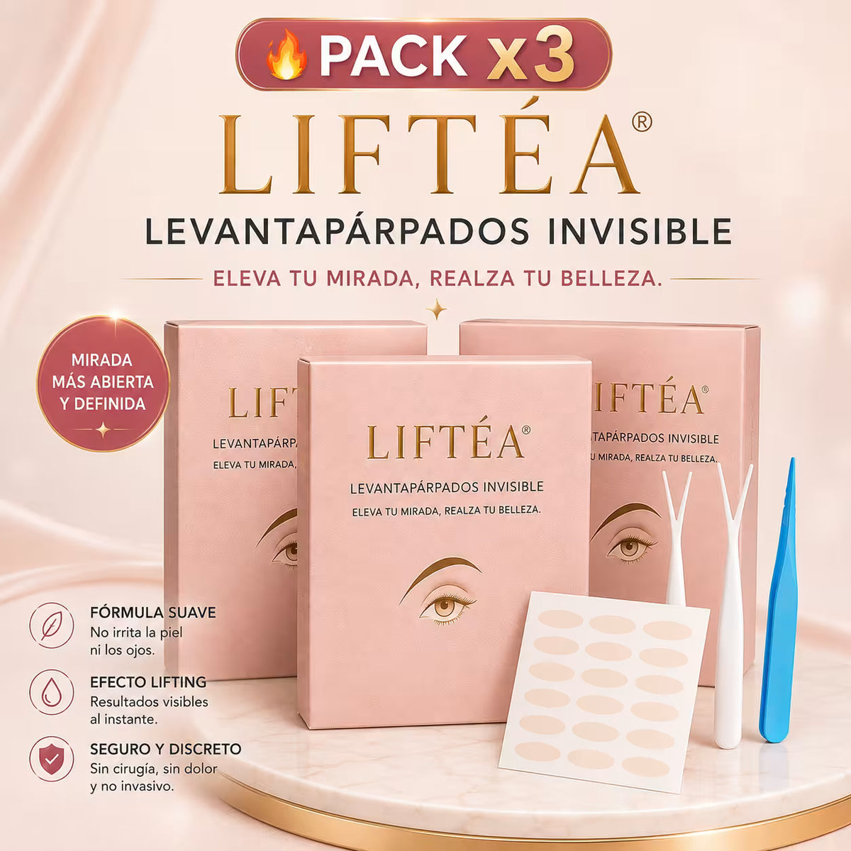 🔥 Pack x3 LIFTÉA®-Levantapárpados Invisible