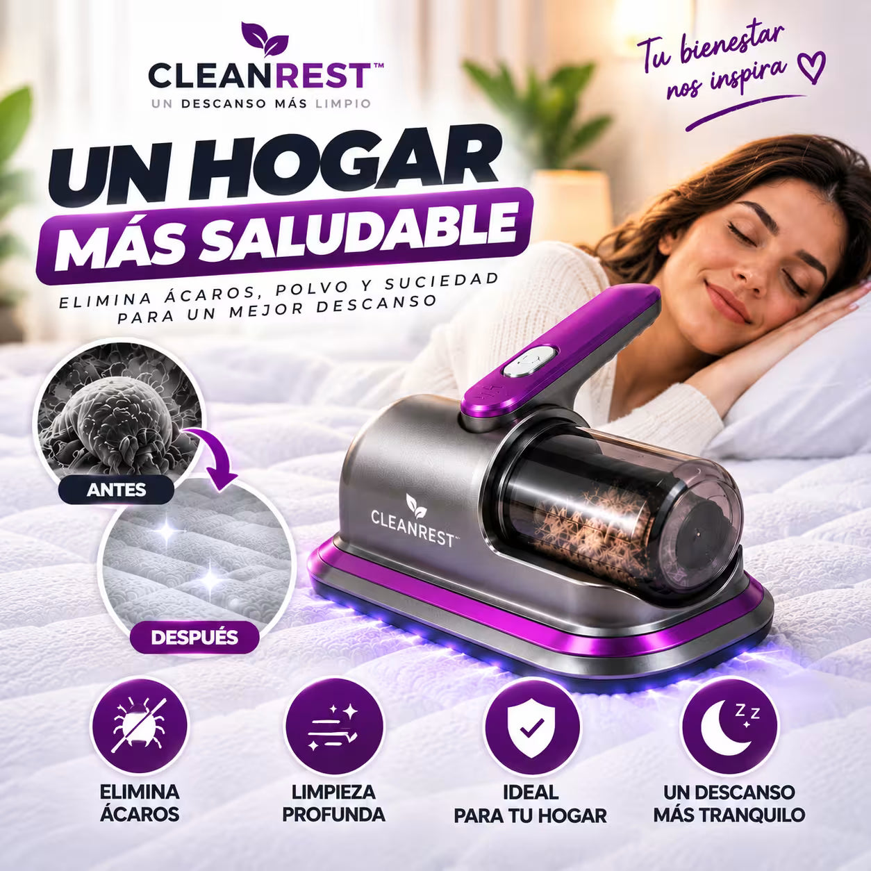 COMPRA CLEANREST™ Limpieza profunda para un descanso más limpio.