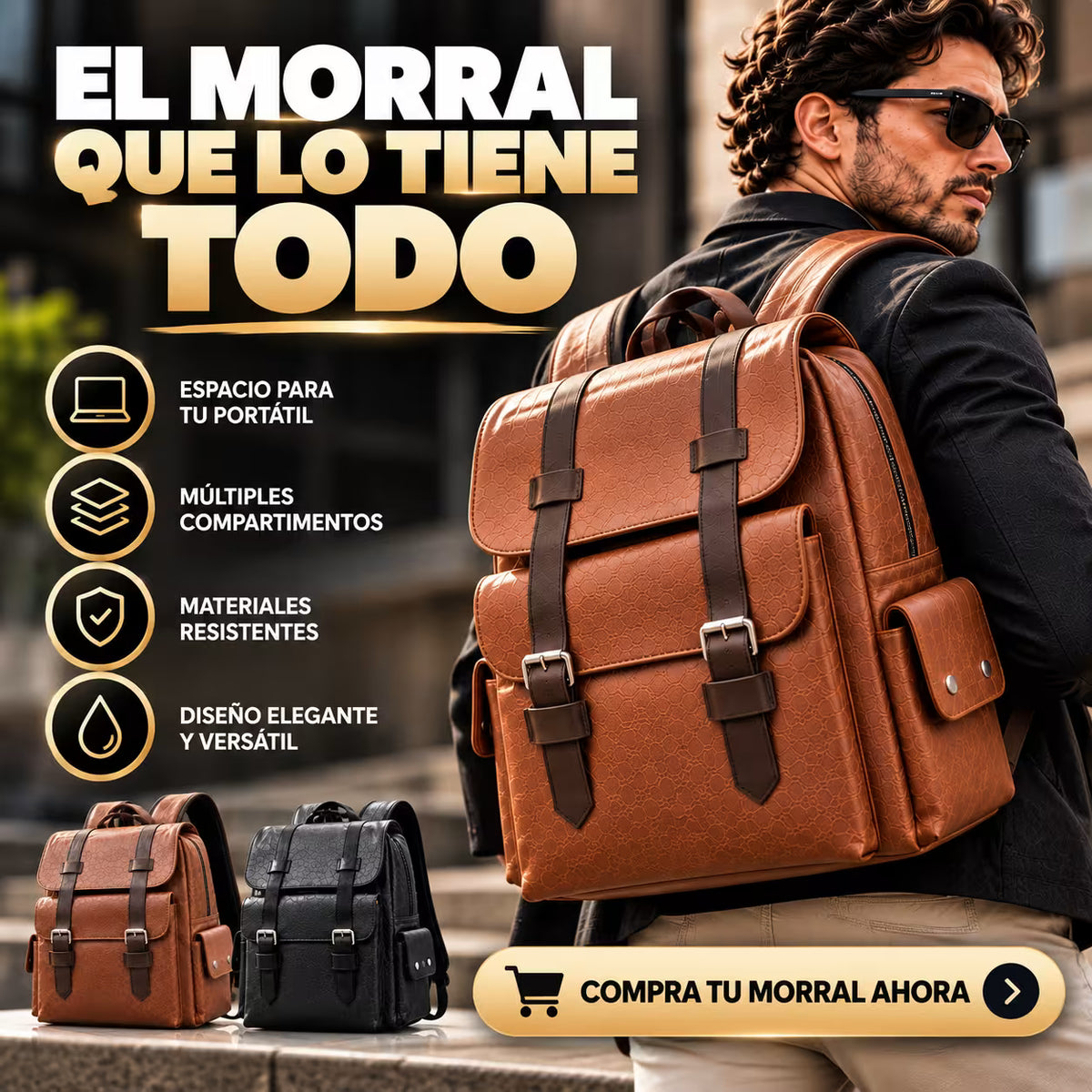 MORRAL DE CUERO VANTÉRO™- Elegancia que te acompaña.