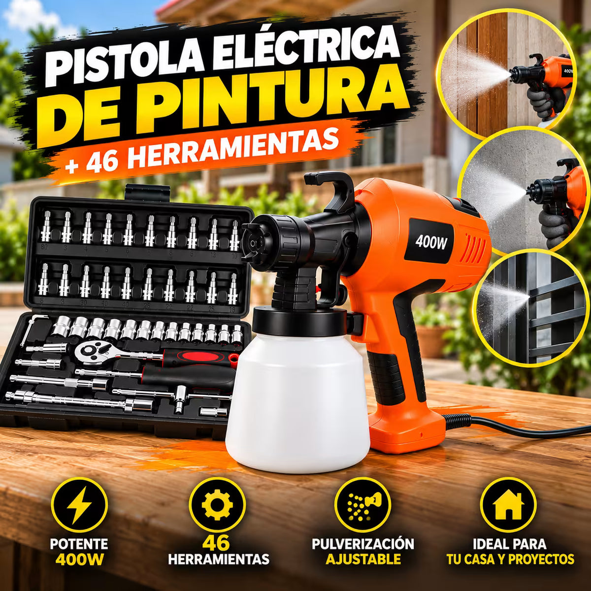Combo RACHES DE 46 y PISTOLA DE 400W
