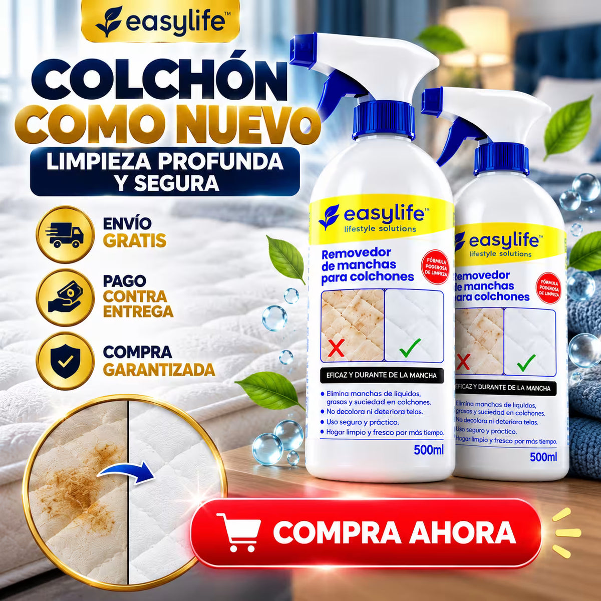 Kit x2 EasyLife™ Limpieza de Colchones antiacaros