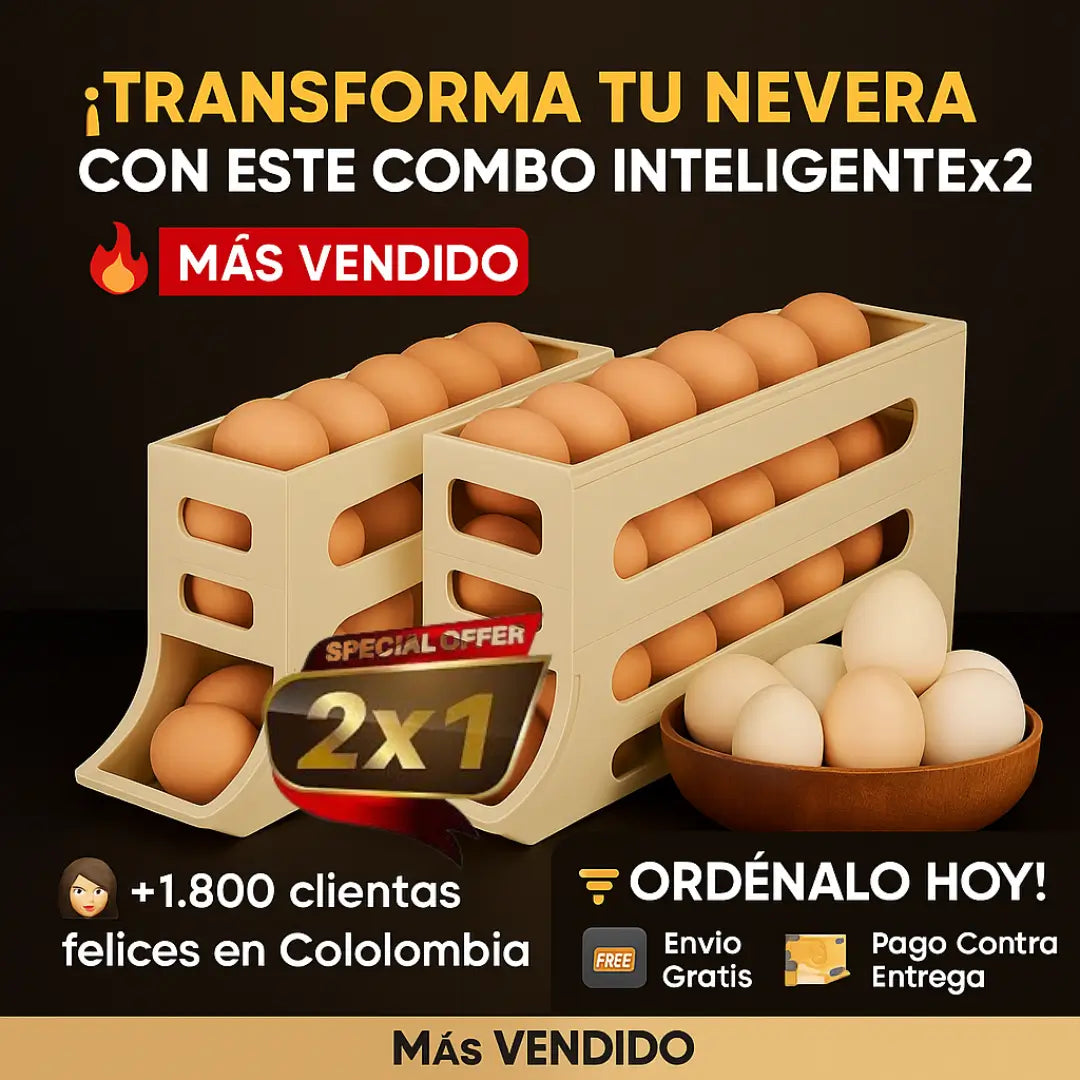 🔥 Solo HOY: Combo Porta Huevos x2 por $89.900