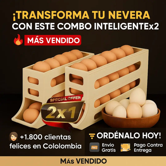 🔥 Solo HOY: Combo Porta Huevos x2 por $89.900