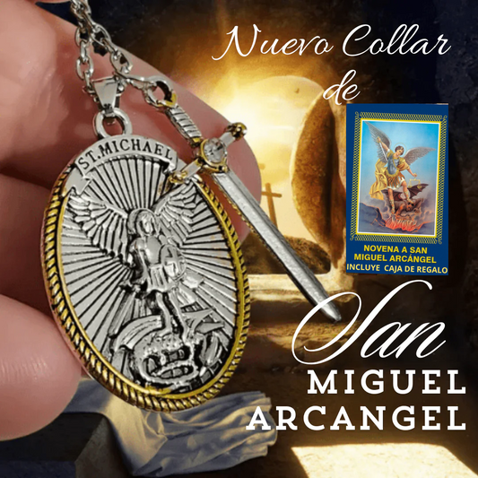 Collar San Miguel Arcangel  mas Novena y Caja de Regalo   $79.900