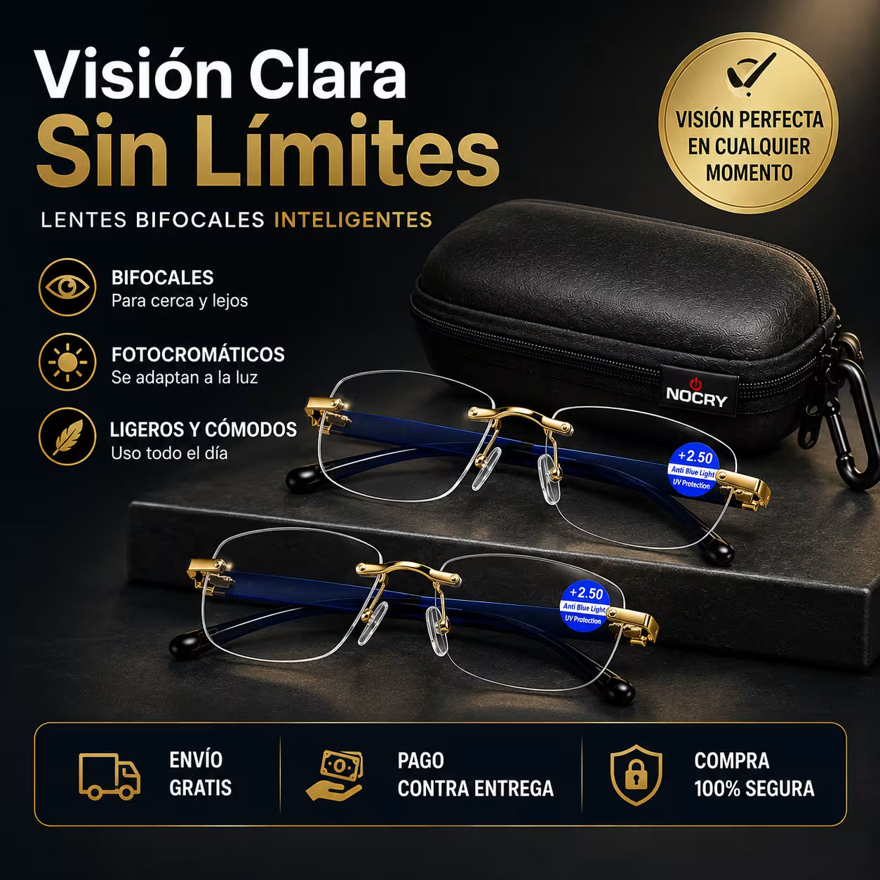 2 Gafas VisioFlex™  Bifocales Fotocromáticas