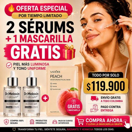 2 sérums Dr. Melaxin + 1 mascarilla GRATIS